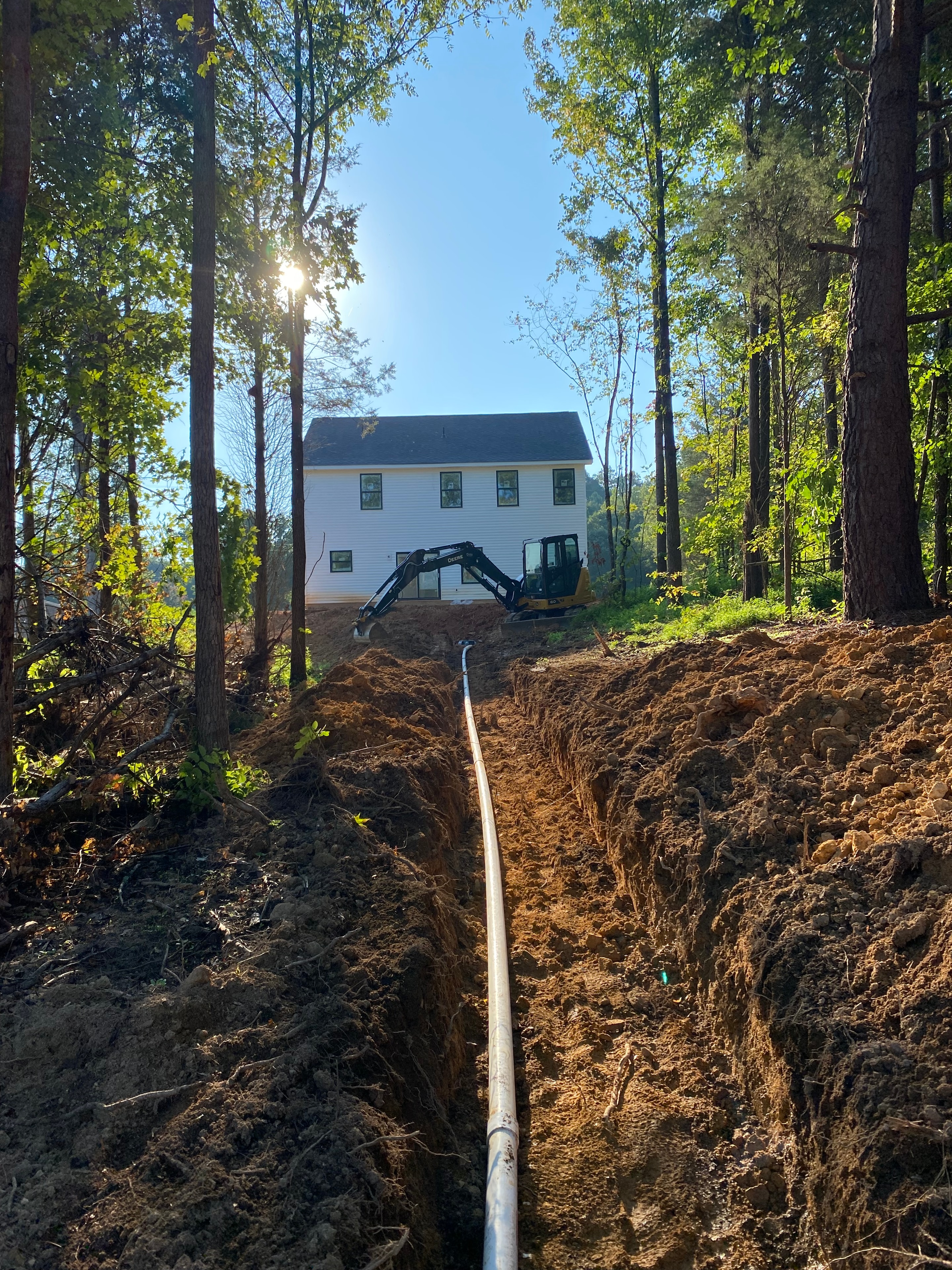 Excavation work at job site